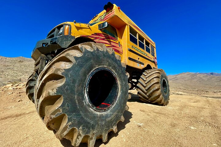 Experience the excitement of driving a massive Monster Truck on a custom off-road track in the stunning Las Vegas desert creating unforgettable memories and adrenaline-fueled adventures.